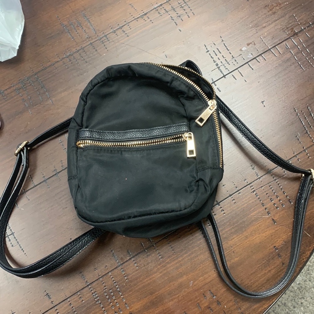 mini black backpack